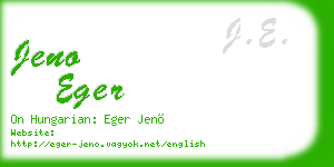 jeno eger business card