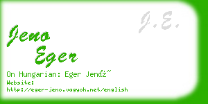 jeno eger business card